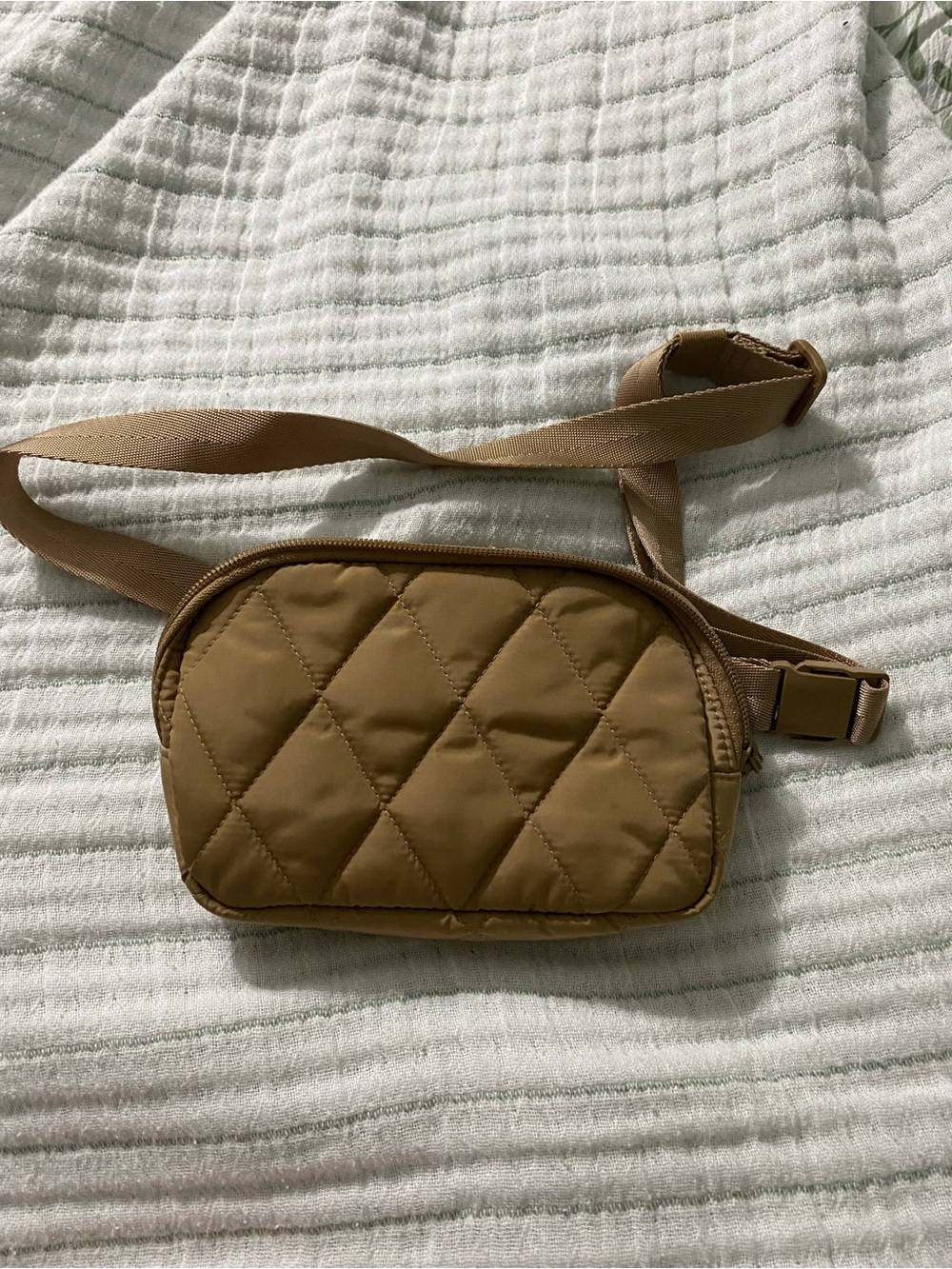 Vera Bradley Quilted Tan Belt Bag